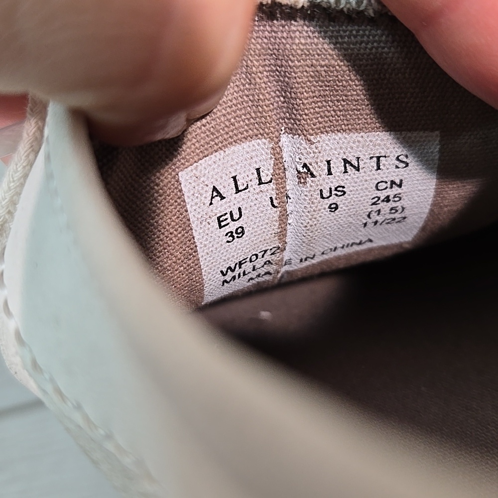 Allsaints Women Leather Platform Sneakers Shoes sz 39/9 - Picture 12 of 12
